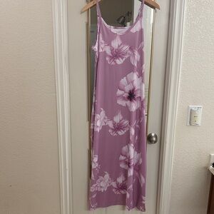 Chic Lavender Floral Maxi Dress